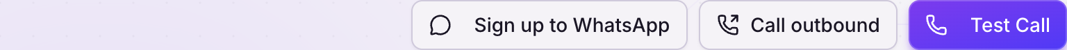 The assistant page in the OnCore dashboard with the Call outbound button